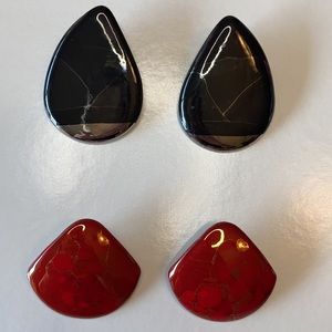 Contemporary ceramic style earrings set